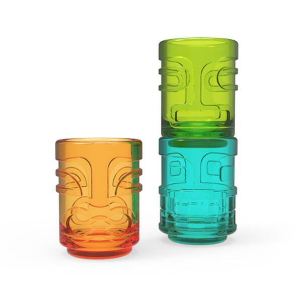 Truezoo Tiki Trio Shot Glasses - Assorted Color 4187